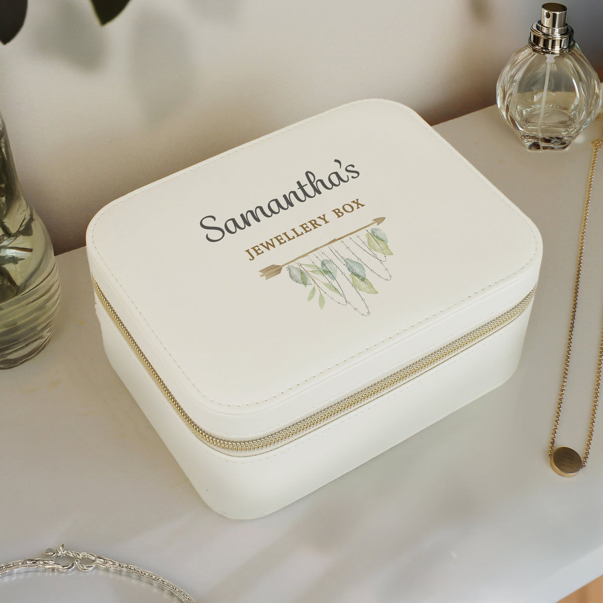 Personalised Botanical Travel Jewellery Box: 3 - Jewellery Boxes By Gift Moments