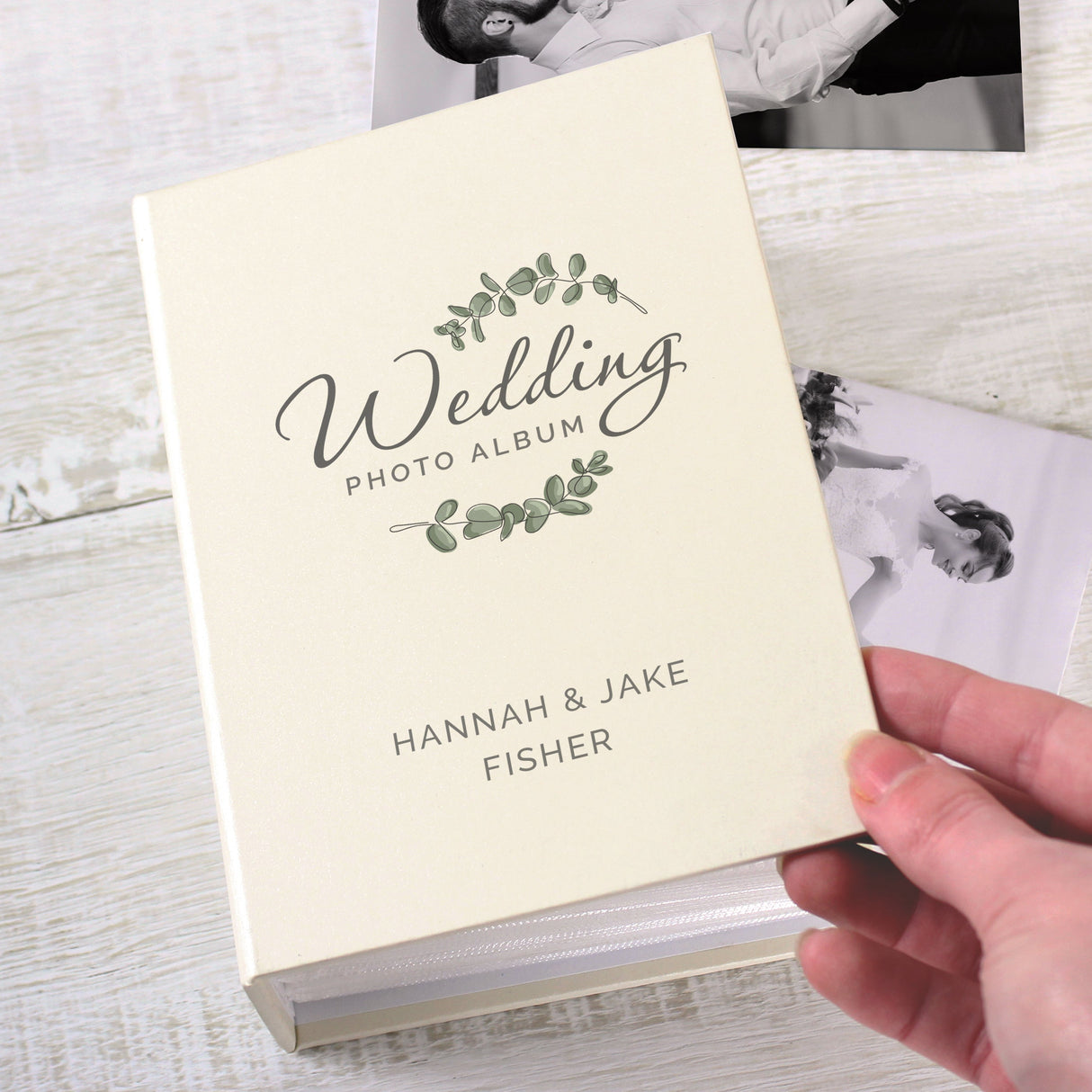 Personalised Botanical Wedding 6x4 Photo Album with Sleeves - Shop Photo Albums At Gift Moments - 3