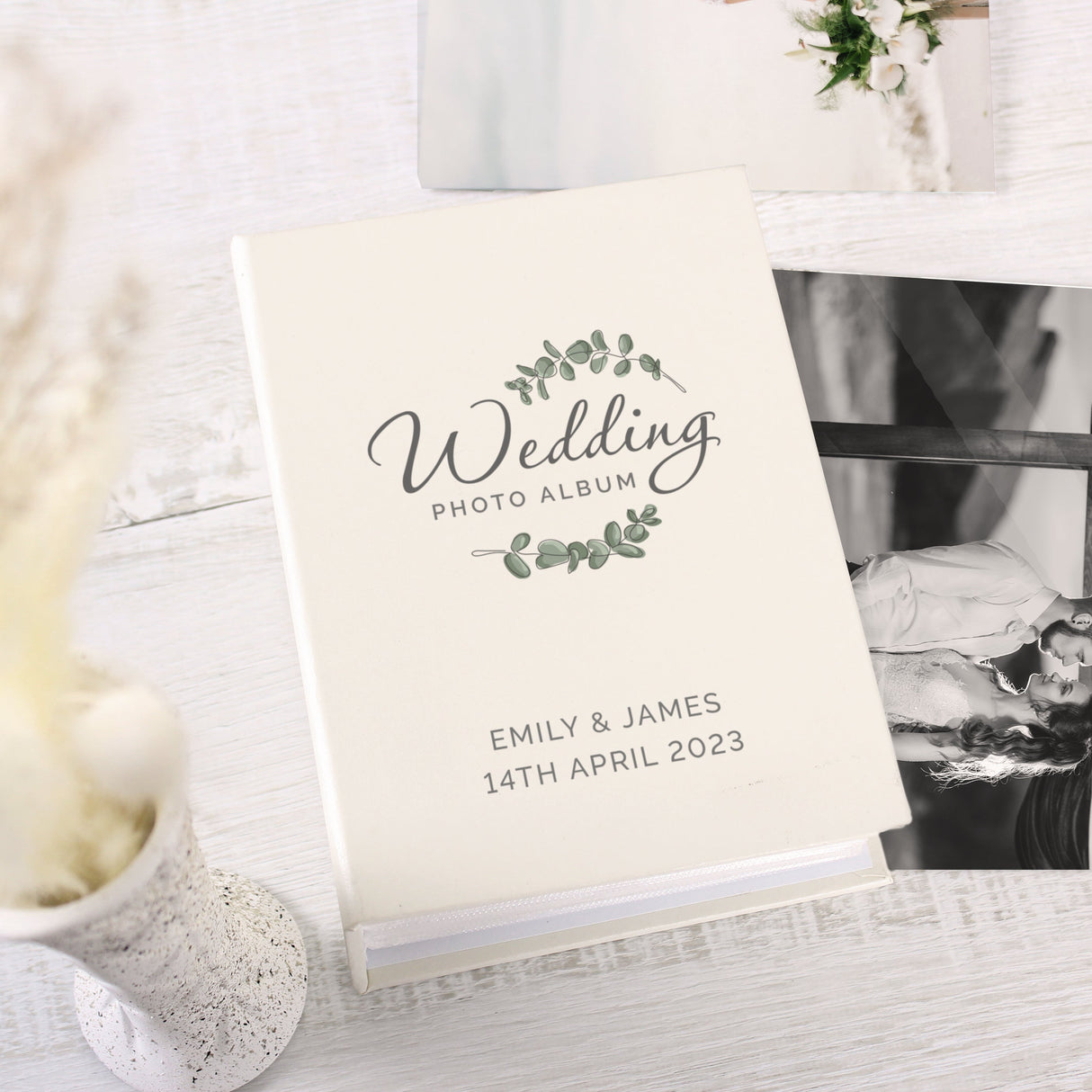 Personalised Botanical Wedding 6x4 Photo Album with Sleeves - Shop Photo Albums At Gift Moments - 2
