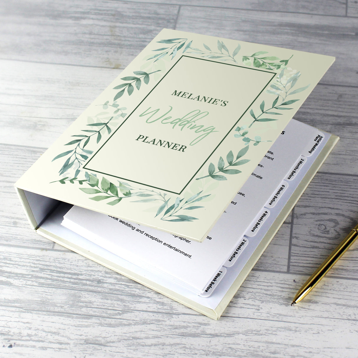 Personalised Botanical Wedding Planner: 4 - Calendars & Planners By Gift Moments