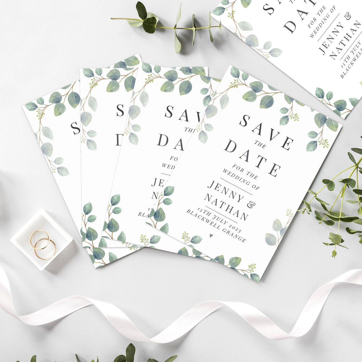 Personalised Botanical Wedding Save the Dates Pack of 36 - Shop Keepsakes At Gift Moments - 4