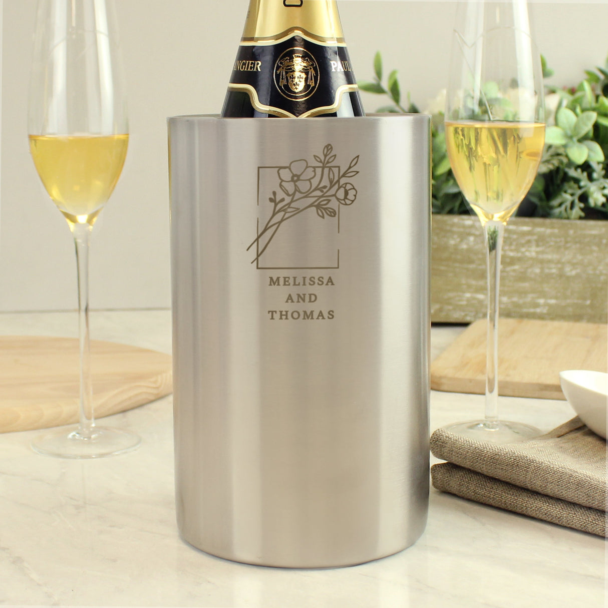 Personalised Botanical Wine Cooler: 2 - Barware By Gift Moments