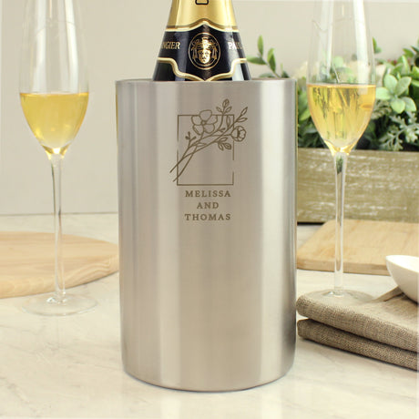 Personalised Botanical Wine Cooler: 2 - Barware By Gift Moments