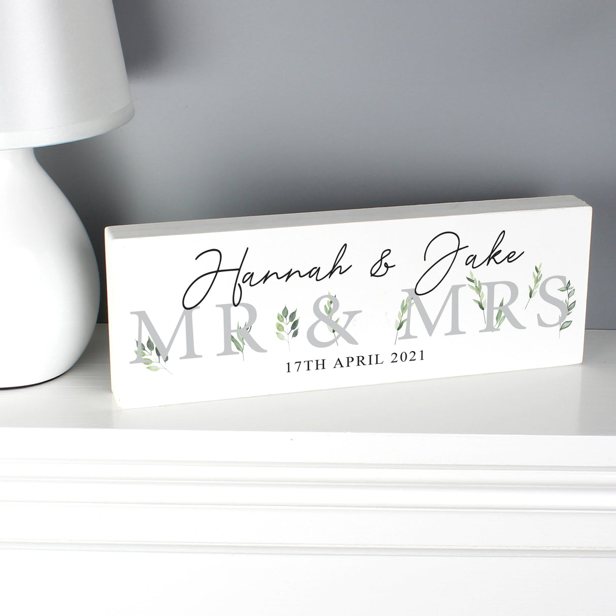 Personalised Botanical Wooden Block Sign: 1 - Signs & Plaques By Gift Moments