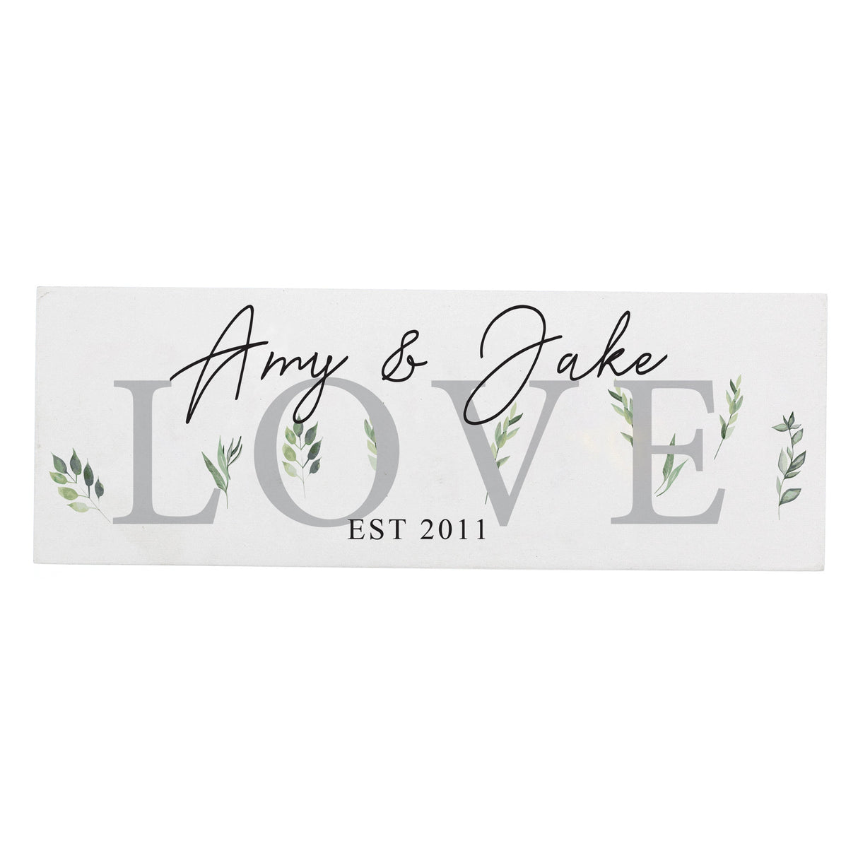 Personalised Botanical Wooden Block Sign: 7 - Signs & Plaques By Gift Moments