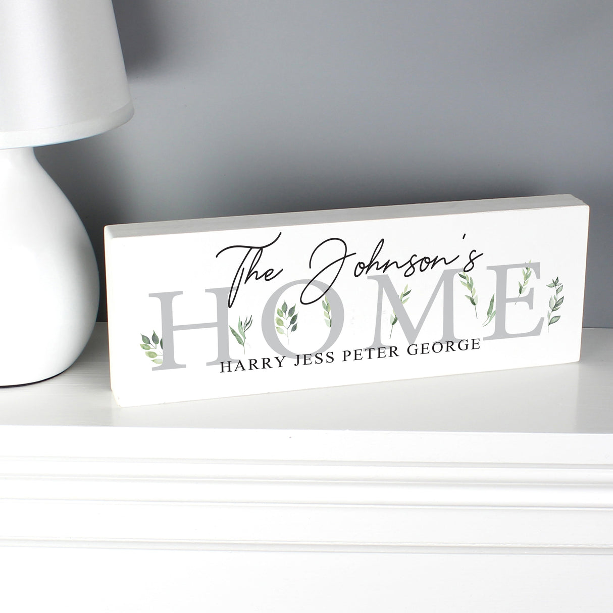 Personalised Botanical Wooden Block Sign: 3 - Signs & Plaques By Gift Moments