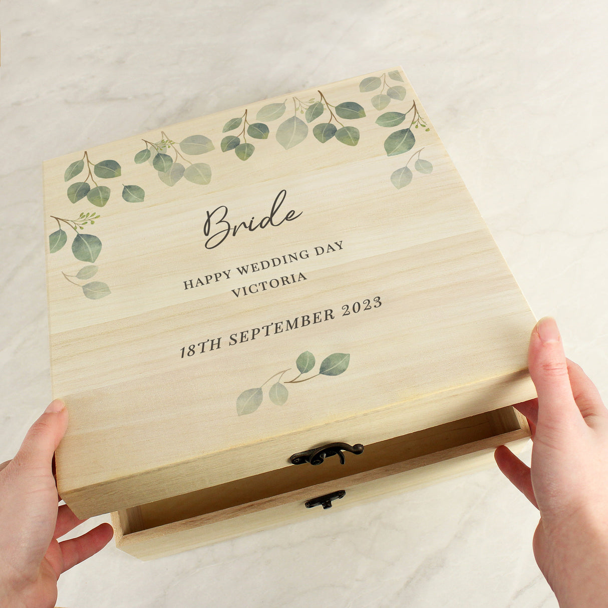 Personalised Botanical Wooden Keepsake box: 4 - Keepsake Boxes By Gift Moments