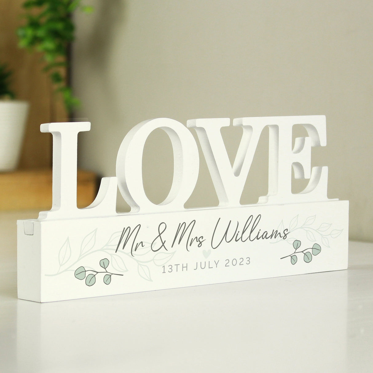 Personalised Botanical Wooden Love Ornament - Shop Ornaments At Gift Moments - 1