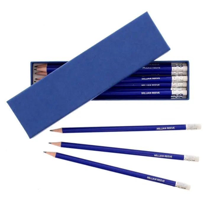Personalised Box of 12 Blue HB Pencils - Shop Pens & Pencils At Gift Moments - 2