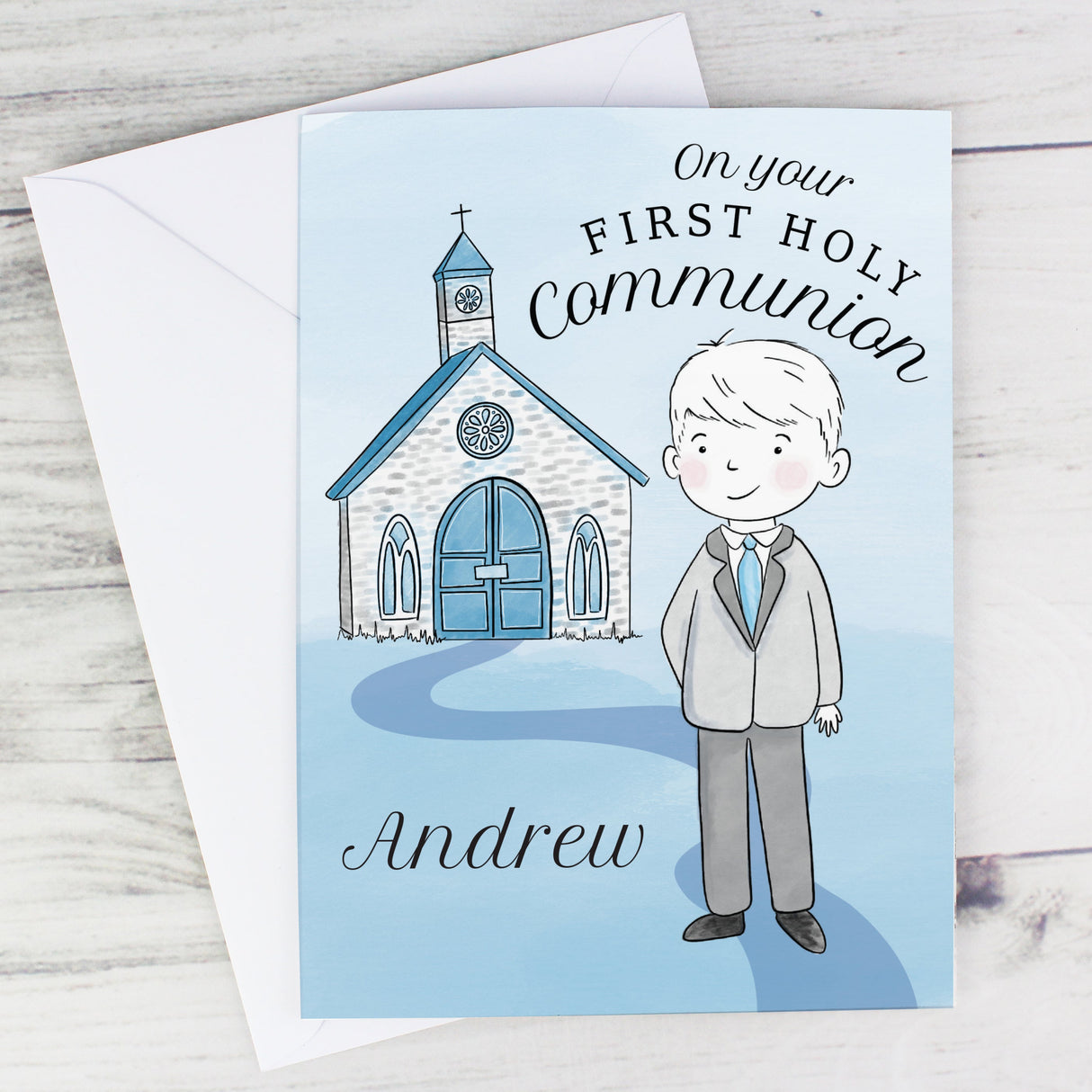 Personalised Boys First Holy Communion Card: 4 - Greeting Cards By Gift Moments