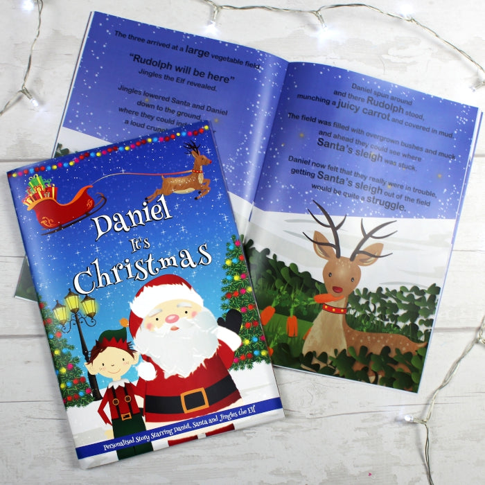 Personalised Boys ’It’s Christmas’ Story Book - Shop Books At Gift Moments - 1