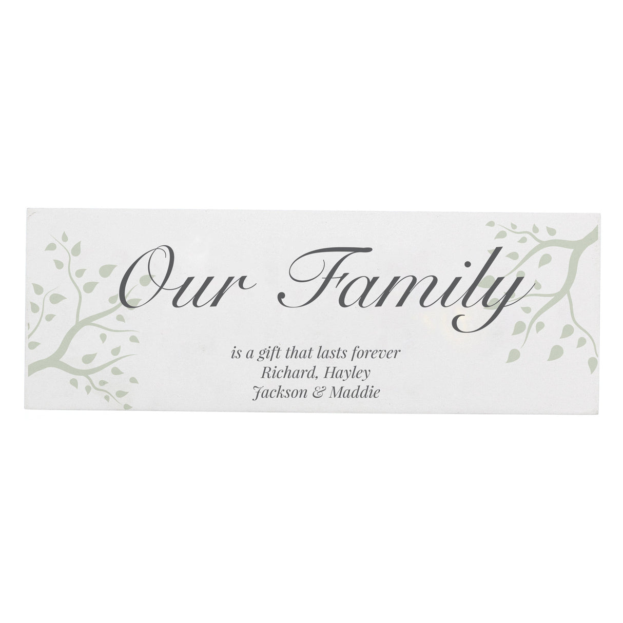 Personalised Branches Wooden Block Sign: 4 - Signs & Plaques By Gift Moments
