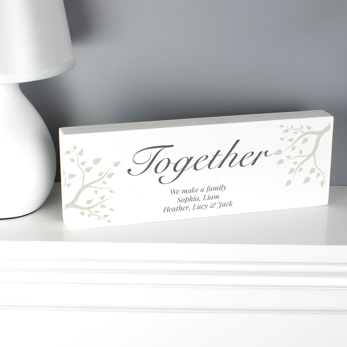 Personalised Branches Wooden Block Sign: 8 - Signs & Plaques By Gift Moments