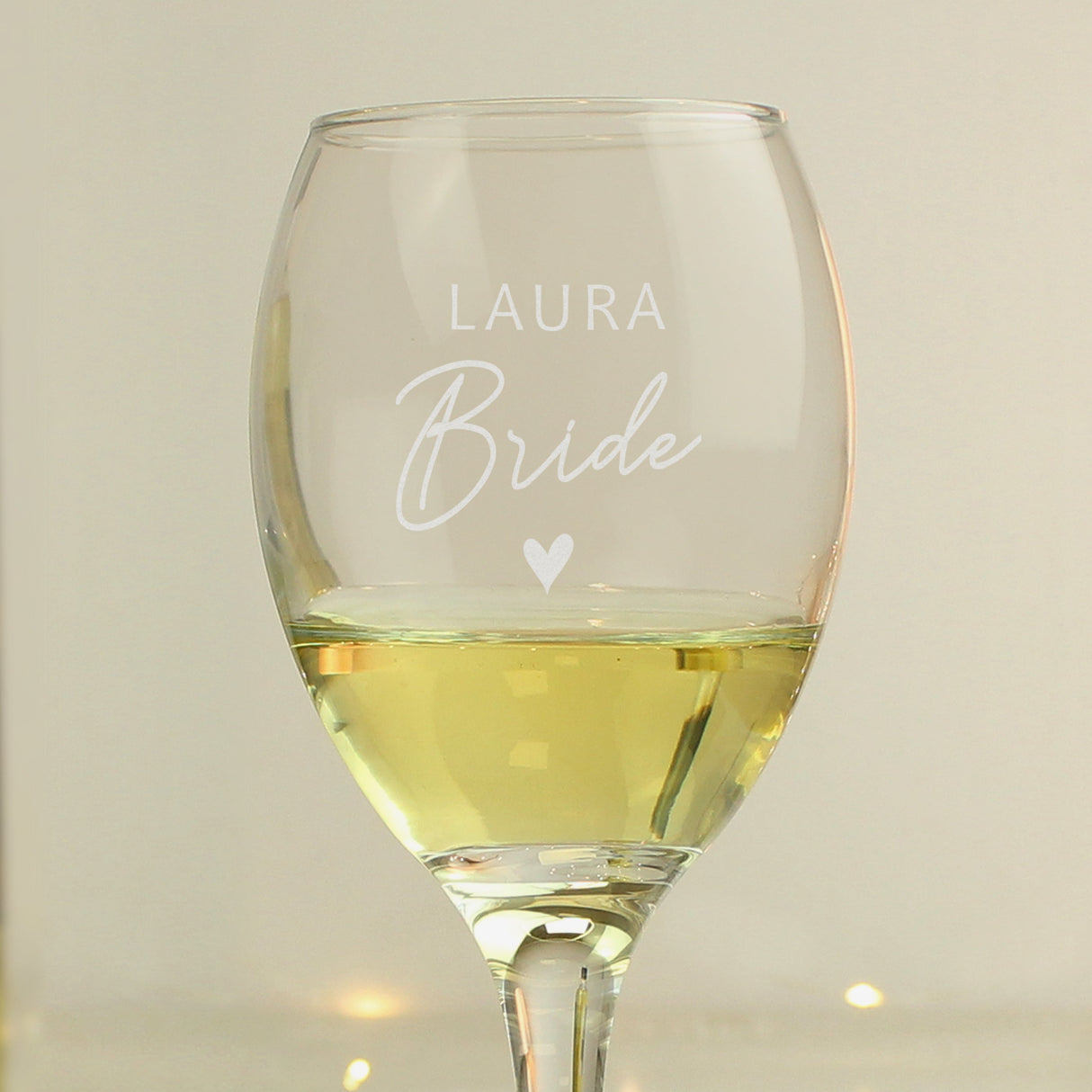 Personalised Bride Wine Glass: 4 - Wine Glasses By Gift Moments