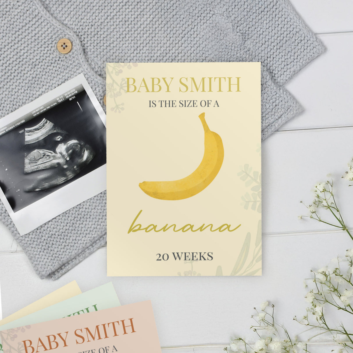 Personalised Bump to Baby Pregnancy Milestone Cards - Shop Keepsakes At Gift Moments - 2