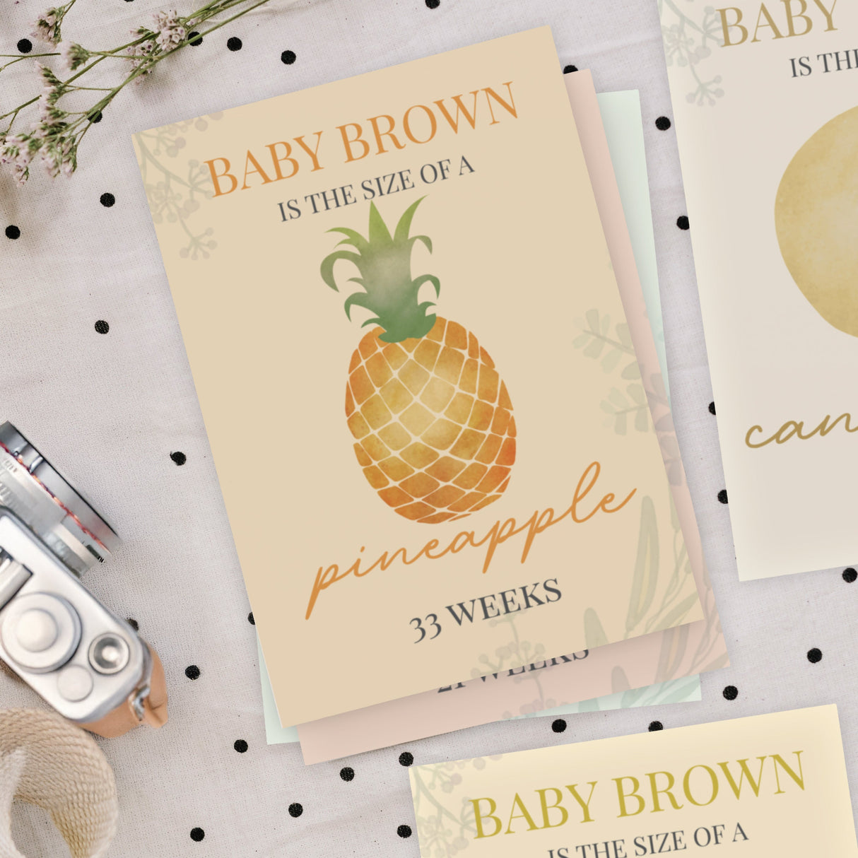 Personalised Bump to Baby Pregnancy Milestone Cards - Shop Keepsakes At Gift Moments - 4
