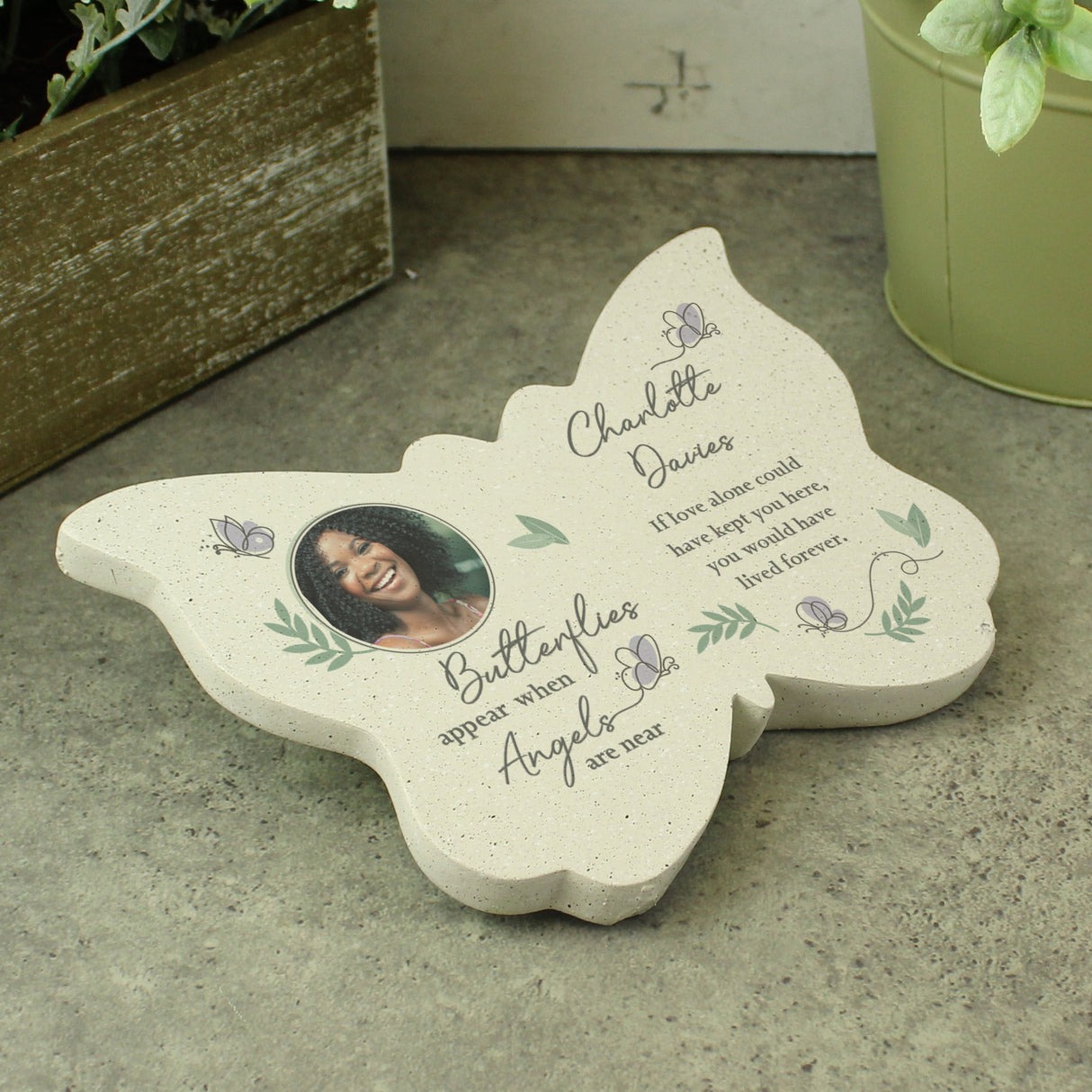 Personalised Butterflies Appear Photo Upload Memorial Resin Butterfly - Shop Memorials At Gift Moments - 3