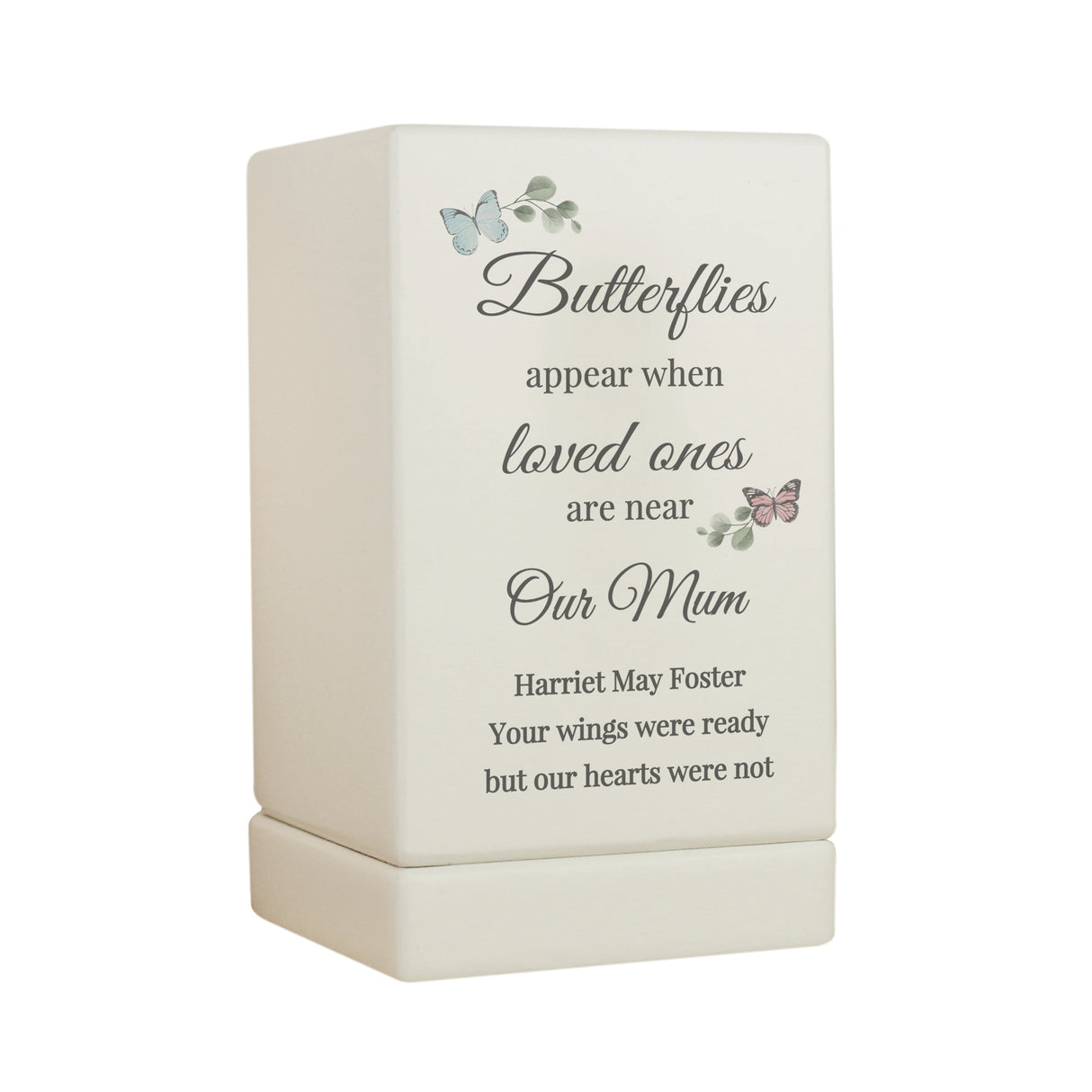 Personalised Butterflies Appear Small Wooden Urn - Shop Urns At Gift Moments - 5