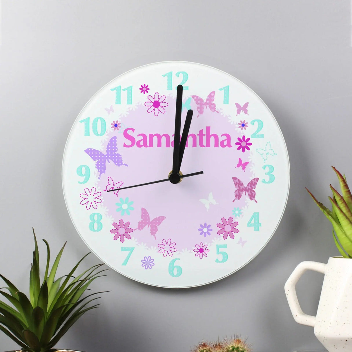 Personalised Butterfly Clock: 2 - Clocks By Gift Moments