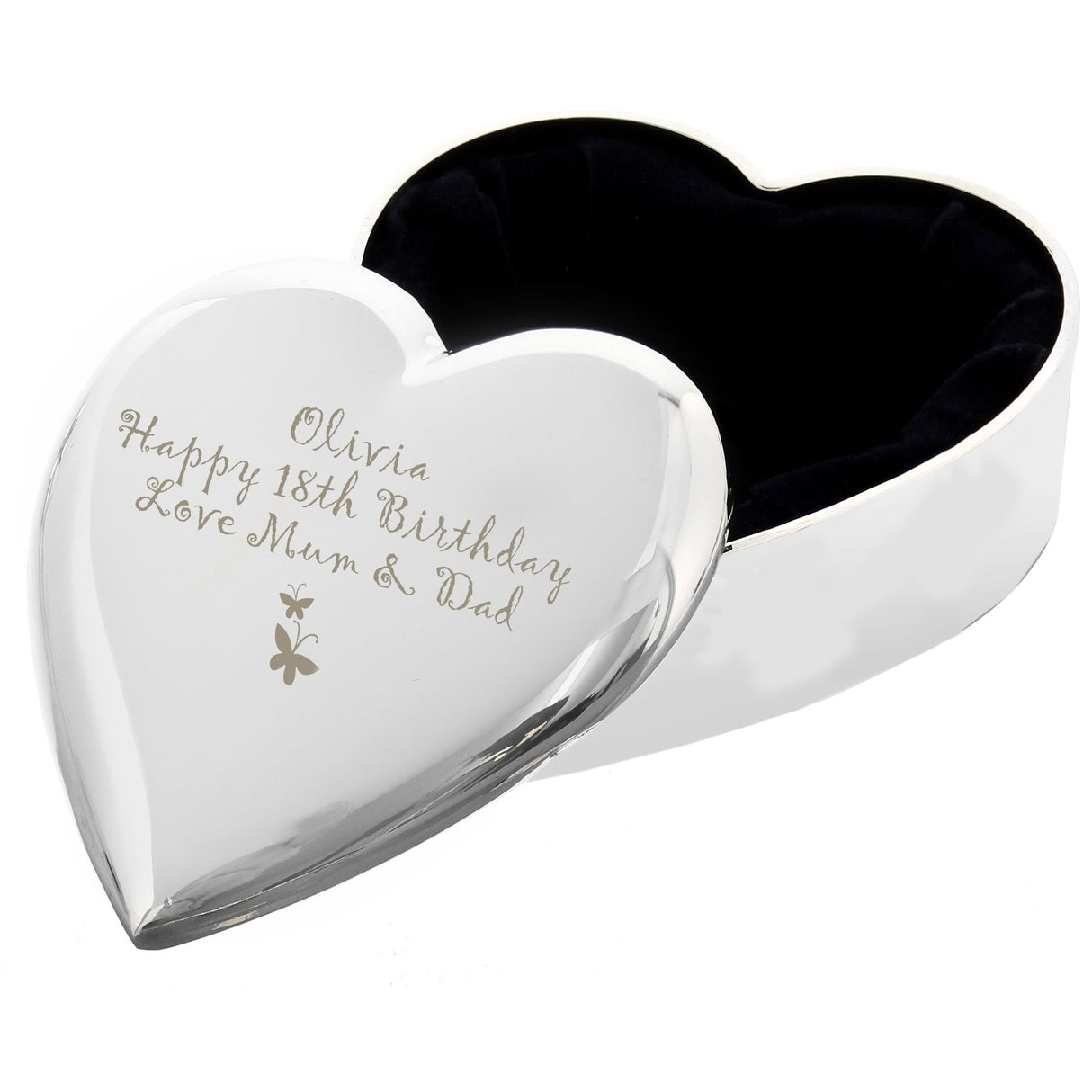 Personalised Butterfly Heart Trinket Box - Shop Trinket Boxes At Gift Moments - 5