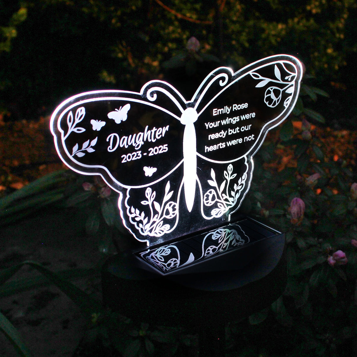 Personalised Butterfly Memorial Solar Light: 1 - Solar Lights By Gift Moments