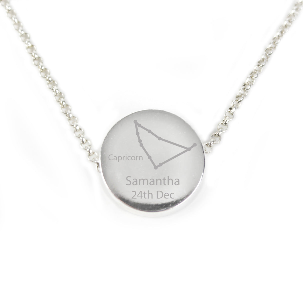 Personalised Capricorn Zodiac Star Sign Necklace (Dec 22nd - 19th Jan): 8 - Necklaces By Gift Moments