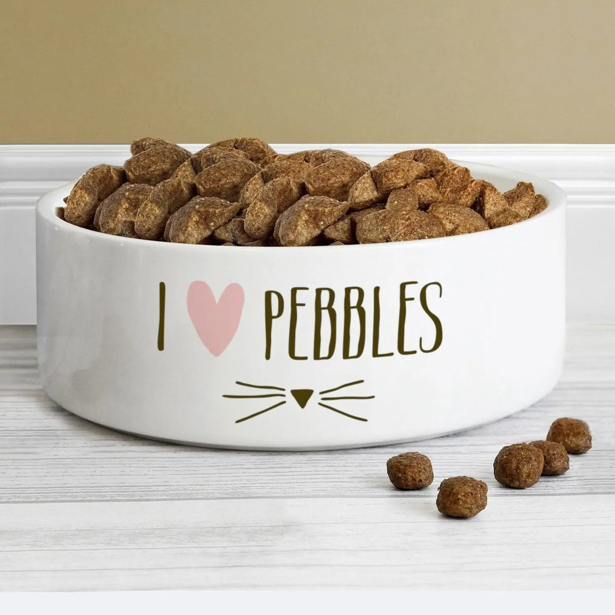 Personalised Cat Features 14cm Medium White Pet Bowl - Shop Pet Products At Gift Moments - 1