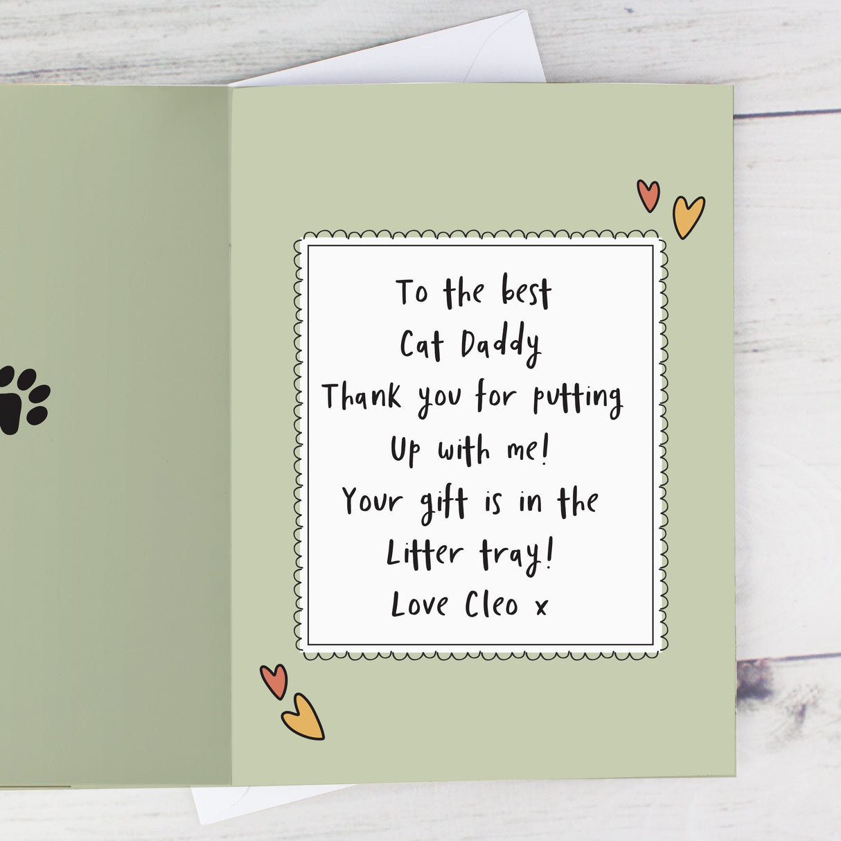 Personalised From the Cat Photo Upload Card: 4 - Greeting Cards By Gift Moments
