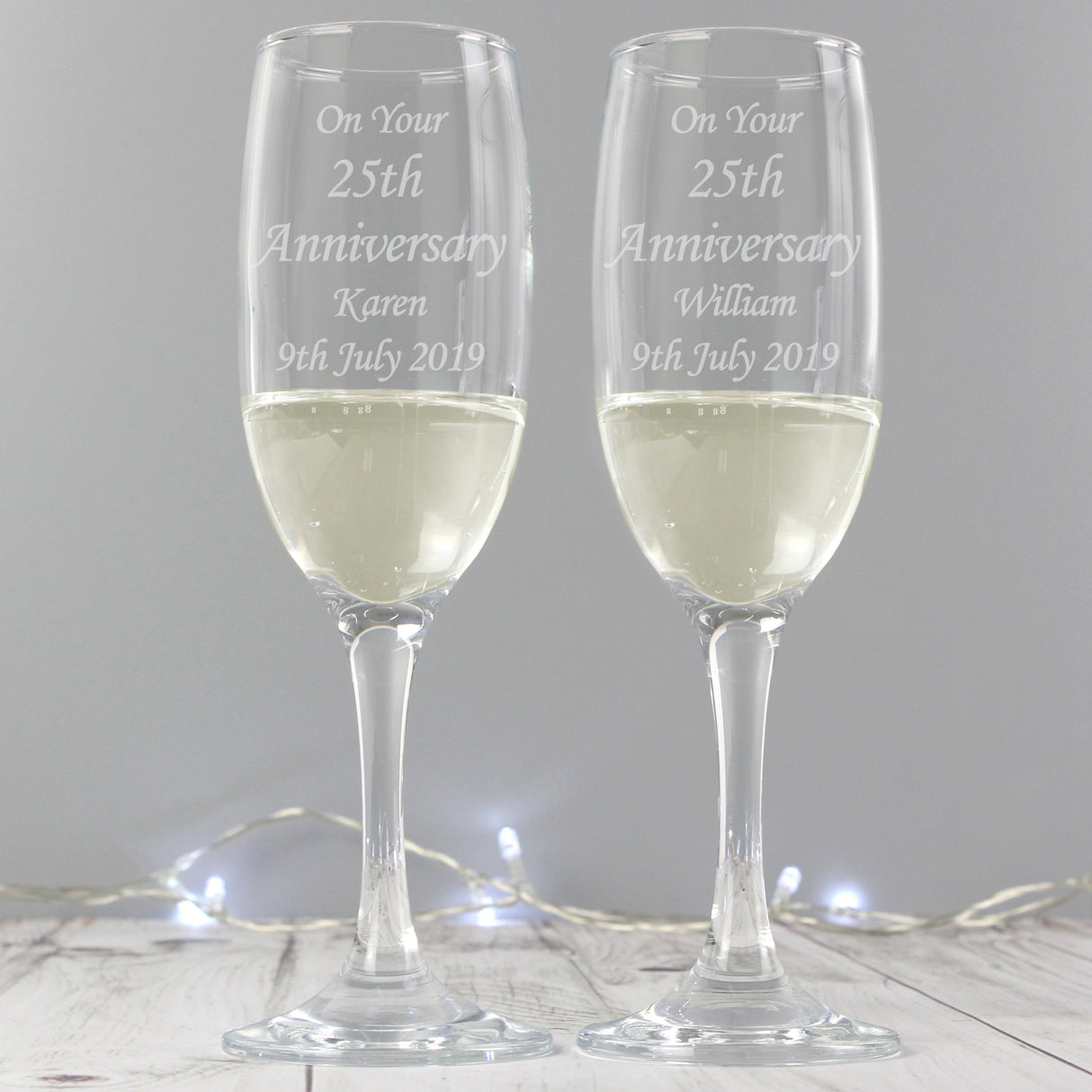 Personalised Celebration Pair of Flutes - Shop Champagne Flutes At Gift Moments - 1