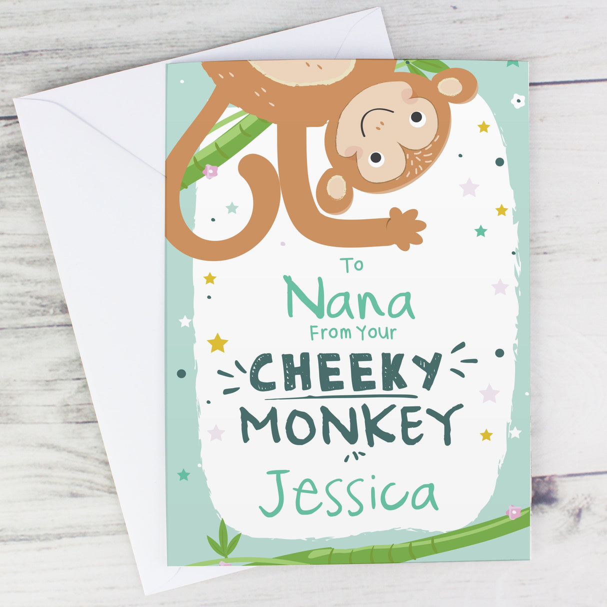 Personalised From Your Cheeky Monkey Card: 1 - Greeting Cards By Gift Moments