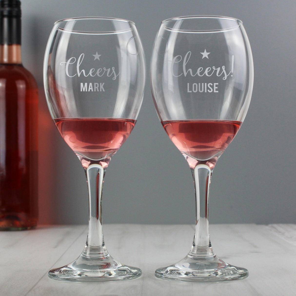 Personalised Cheers Wine Glass Set - Shop Wine Glasses At Gift Moments - 2