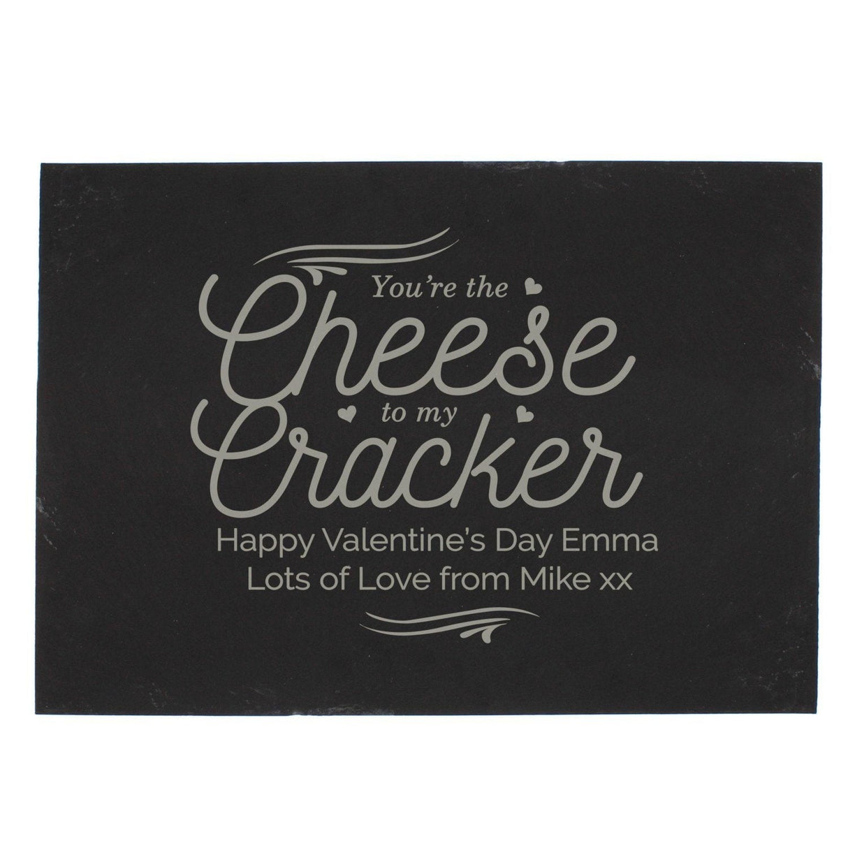 Personalised Cheese To My Cracker Slate Cheese Board: 4 - Cheese Boards By Gift Moments