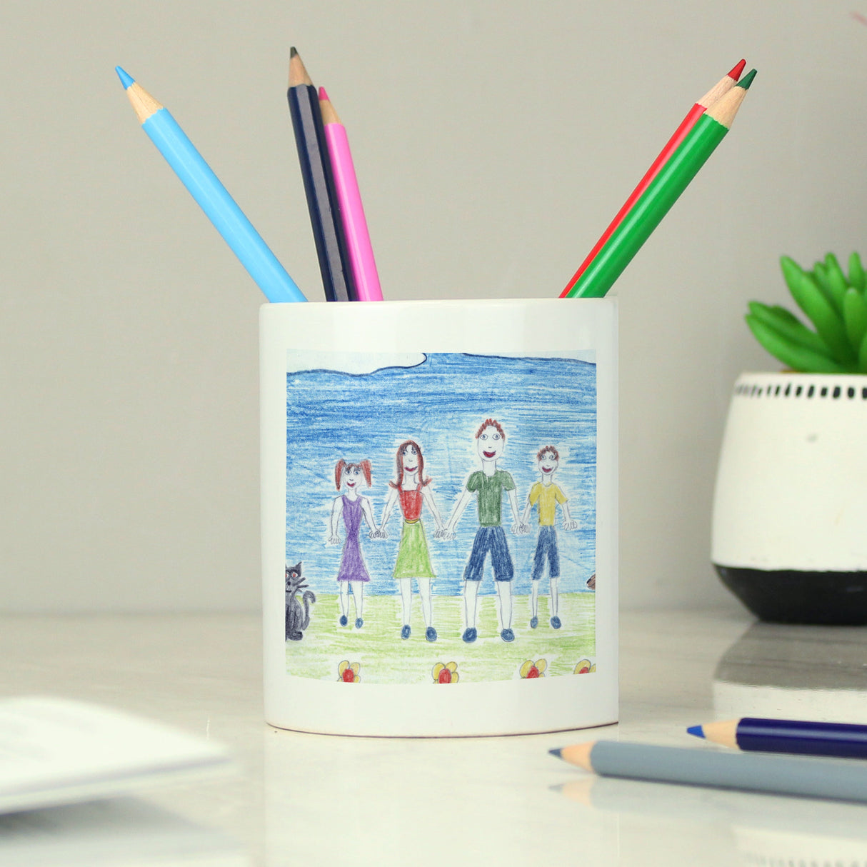 Personalised Childrens Drawing Photo Storage Pot: 9 - Storage By Gift Moments