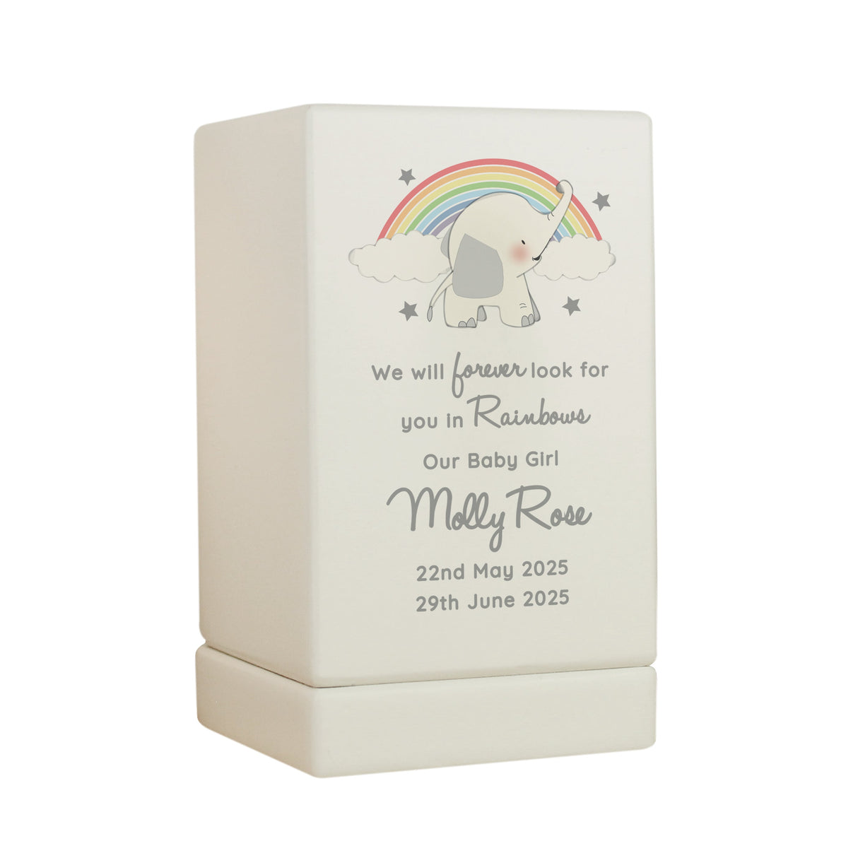 Personalised Childs Memorial Small Wooden Urn - Shop Urns At Gift Moments - 7