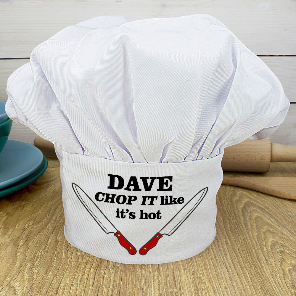 Personalised Chop It Like It’s Hot Chef Hat - Shop Chef Hats At Gift Moments - 1