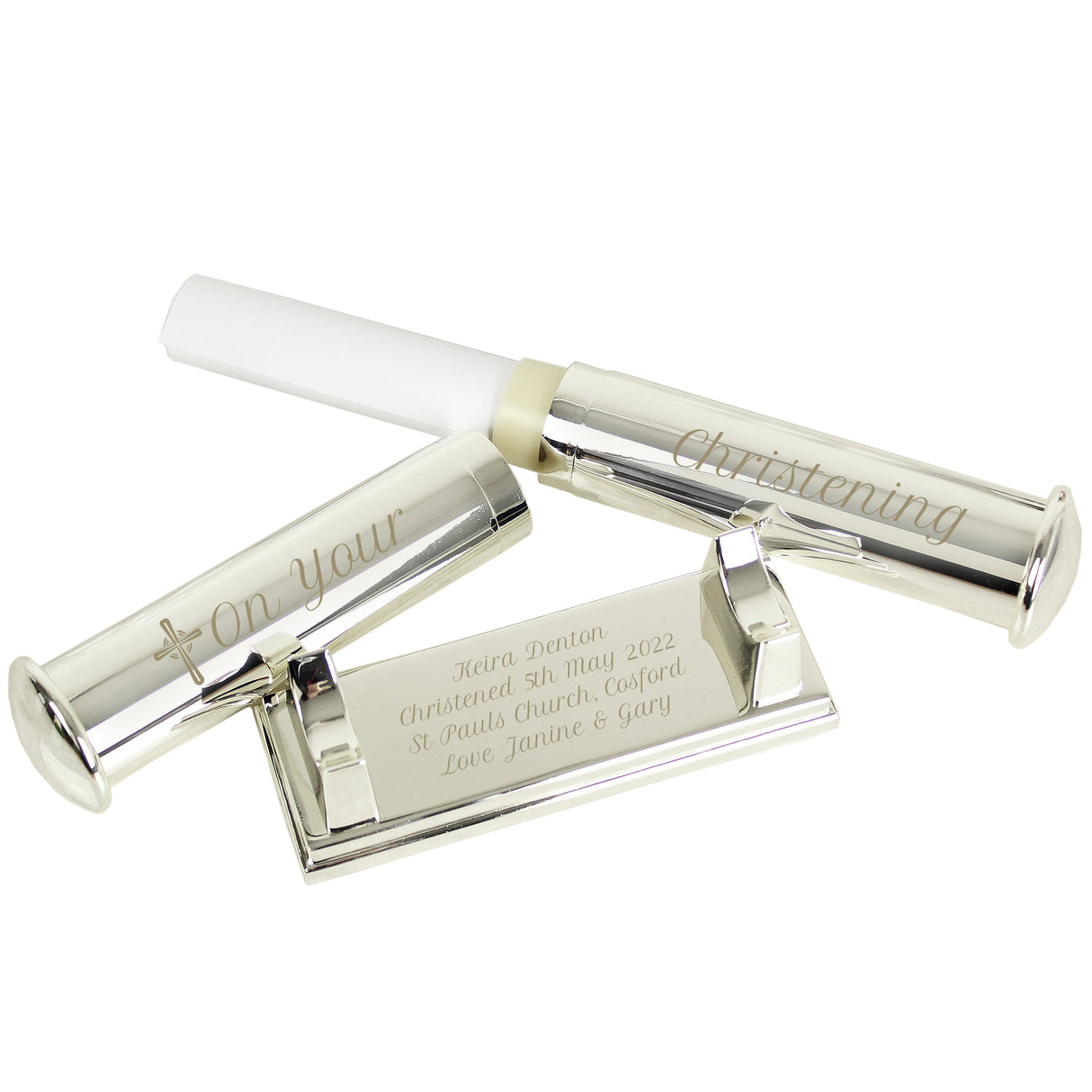 Personalised On Your Christening Certificate Holder: 6 - Certificate Holders By Gift Moments