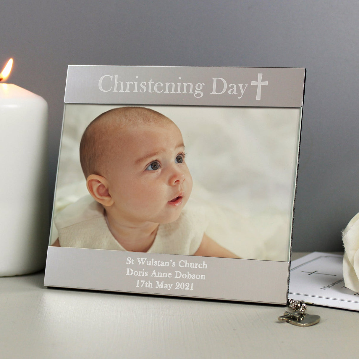Personalised Christening Day 6x4 Photo Frame: 2 - Photo Frames By Gift Moments