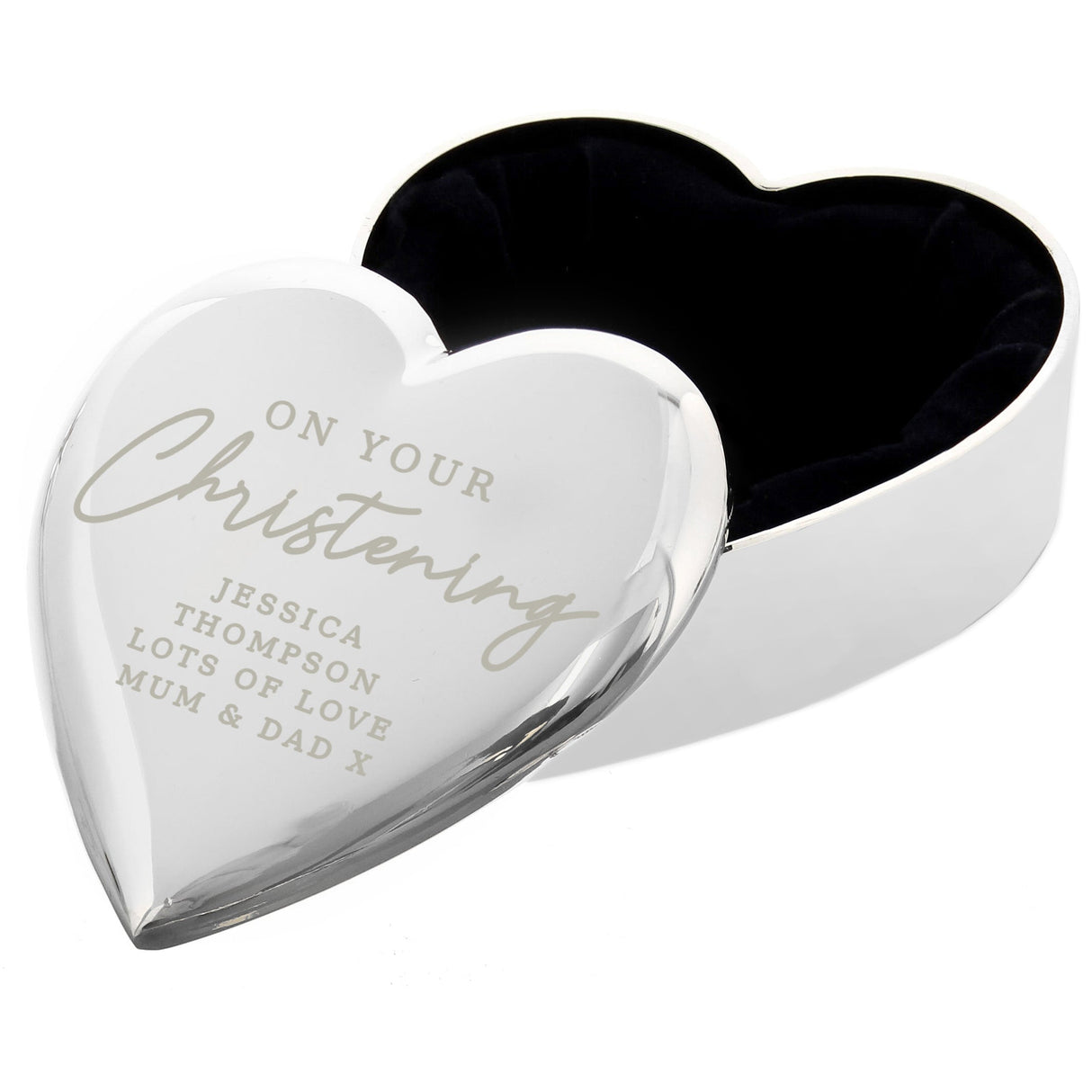 Personalised Christening Heart Trinket Box - Shop Trinket Boxes At Gift Moments - 3