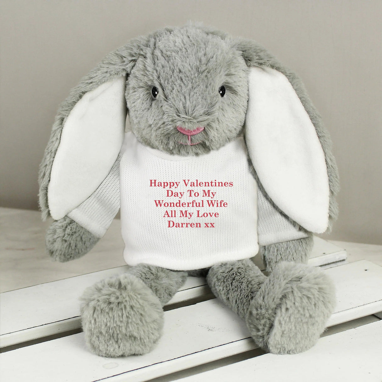 Personalised Christmas Bunny Rabbit - Red: 1 - Teddy Bears & Soft Toys By Gift Moments