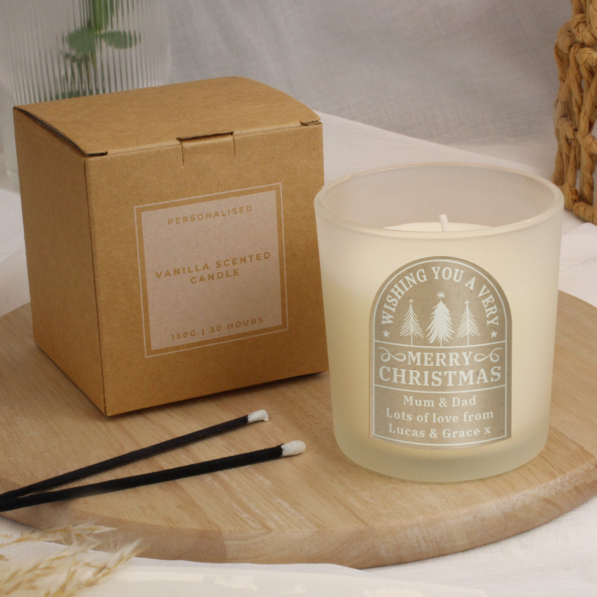 Personalised Christmas Candle Jar: 3 - Candle Holders By Gift Moments