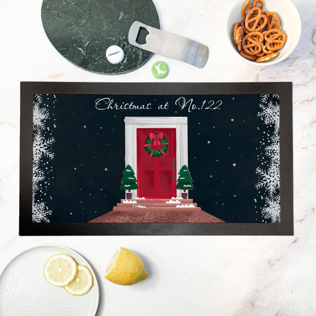 Personalised Christmas Door Bar Mat: 1 - Barware By Gift Moments