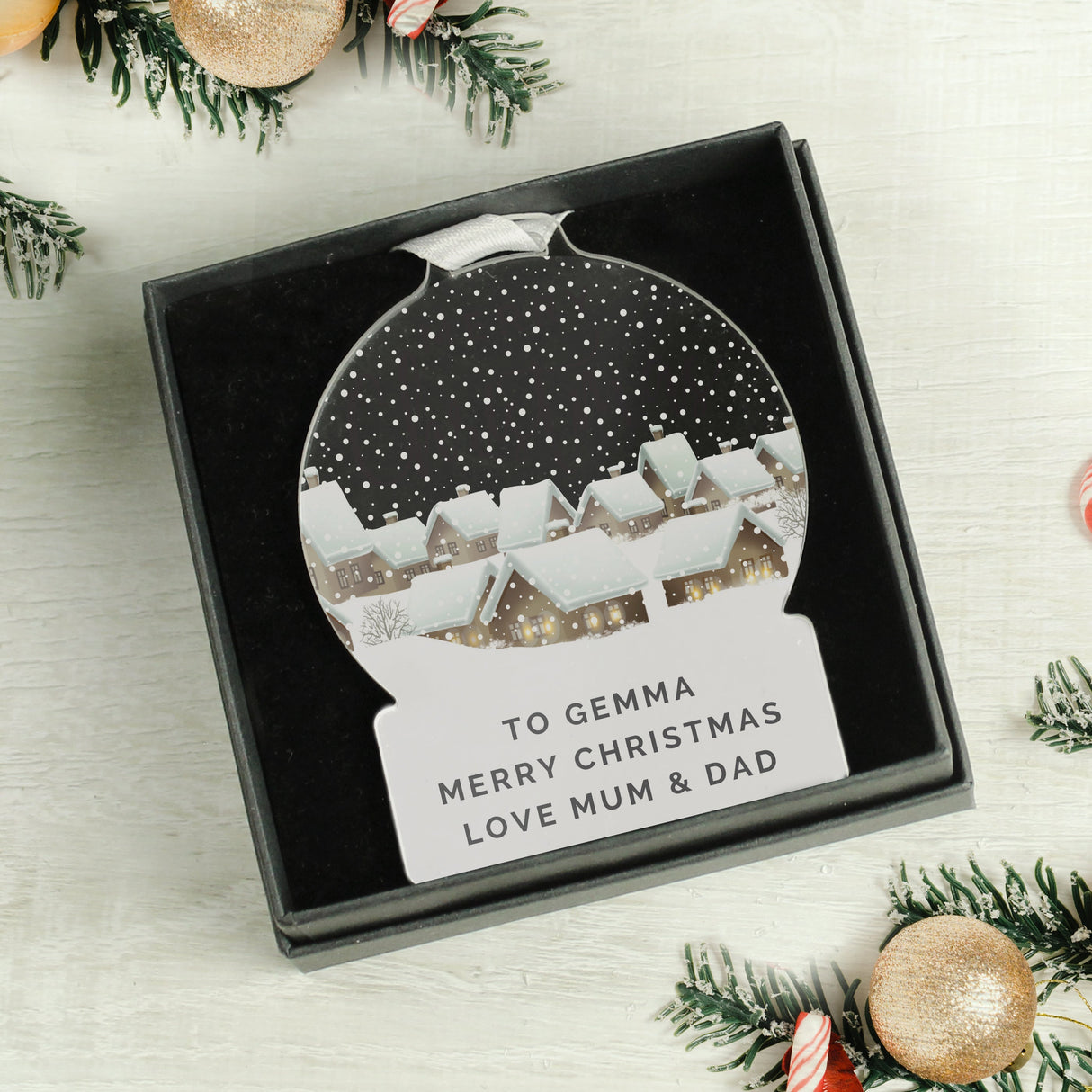 Personalised Christmas Home Acrylic Snowglobe Decoration - Shop Christmas Decorations At Gift Moments - 1