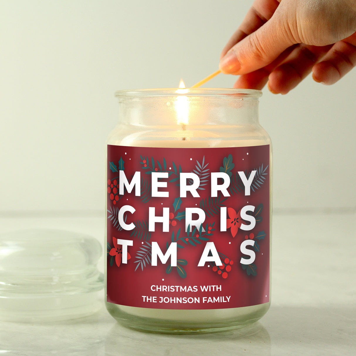 Personalised Christmas Large Scented Jar Candle: 4 - Candles By Gift Moments