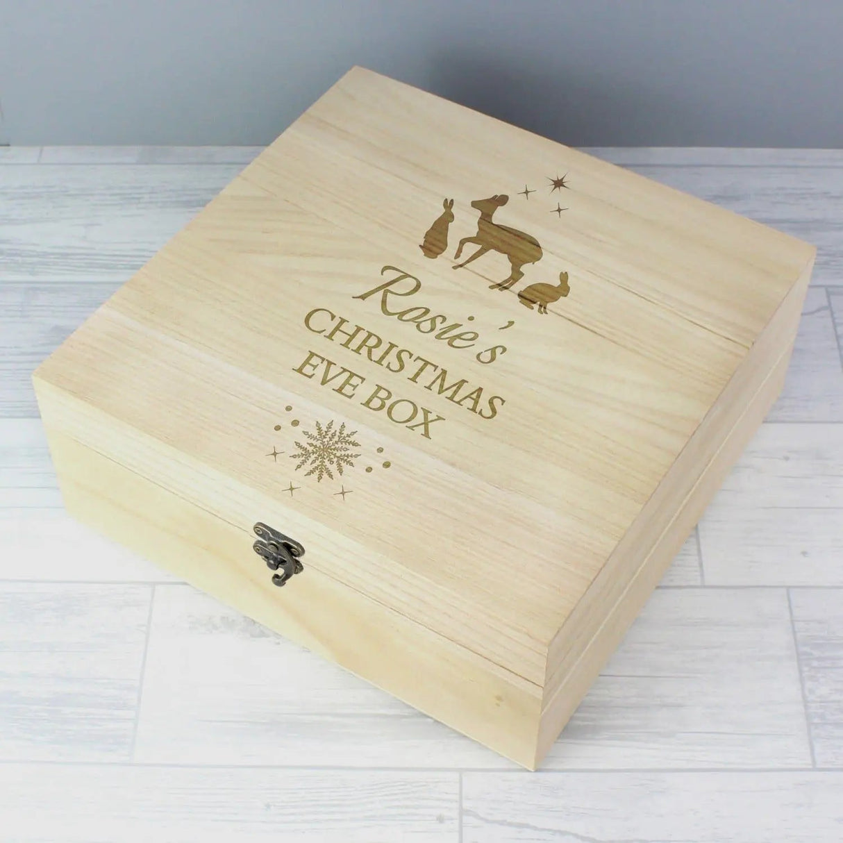 Personalised Christmas Large Wooden Keepsake Box - Shop Keepsake Boxes At Gift Moments - 3