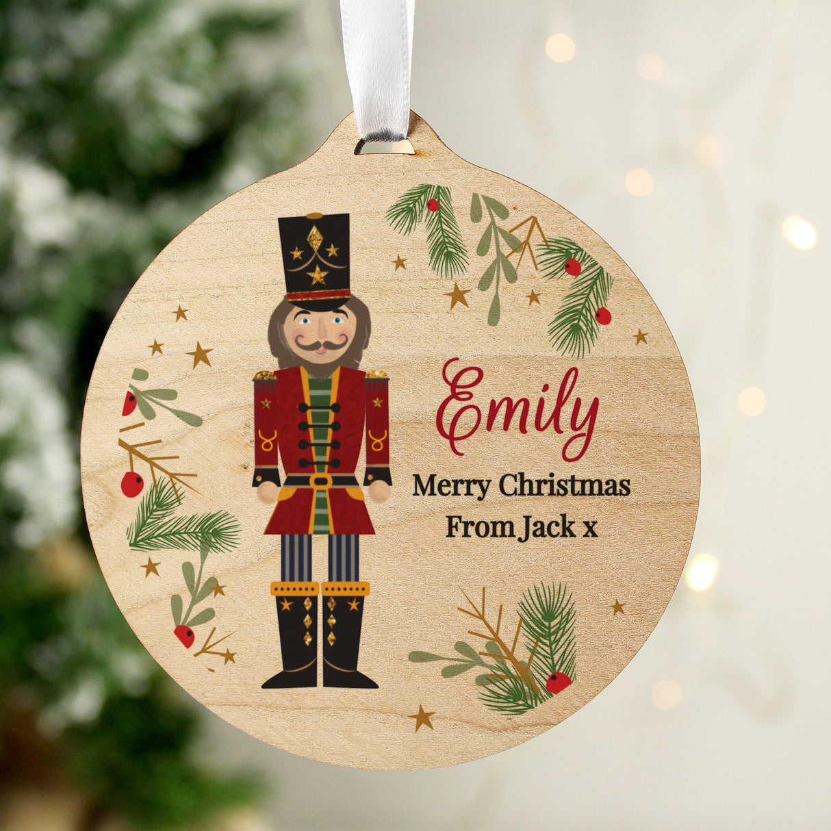 Personalised Christmas Nutcracker Wooden Bauble - Shop Christmas Decorations At Gift Moments - 4