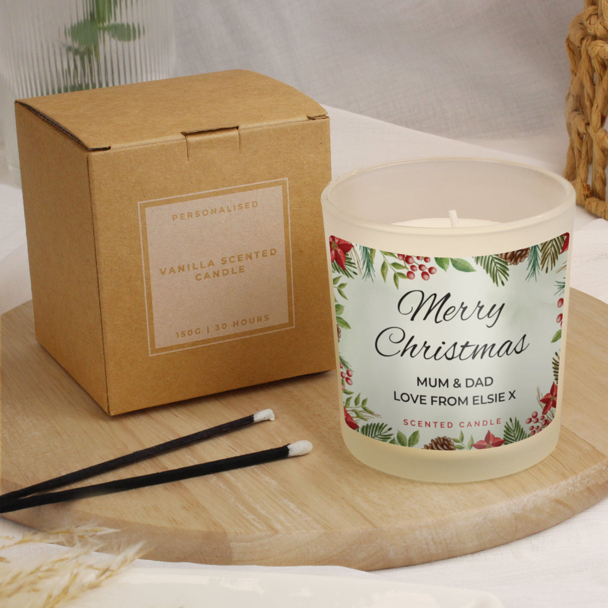 Personalised Christmas Scented Jar Candle - Shop Candles At Gift Moments - 1