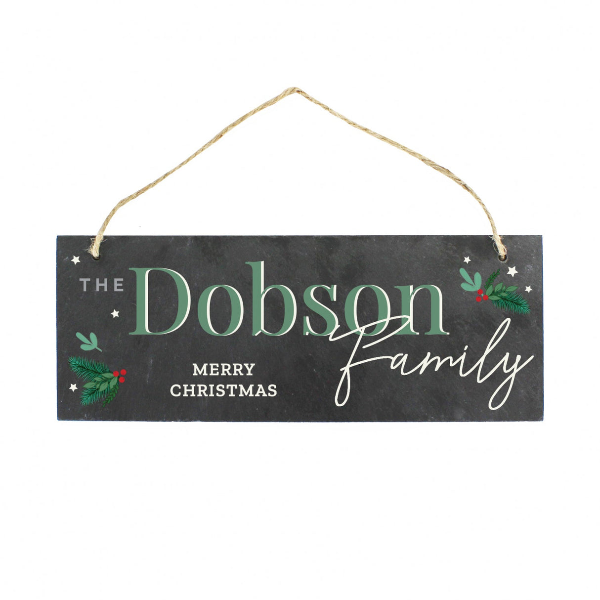 Personalised Christmas Slate Plaque: 3 - Signs & Plaques By Gift Moments