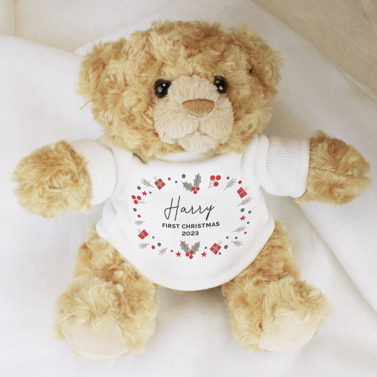Personalised Christmas Teddy Bear: 2 - Teddy Bears & Soft Toys By Gift Moments