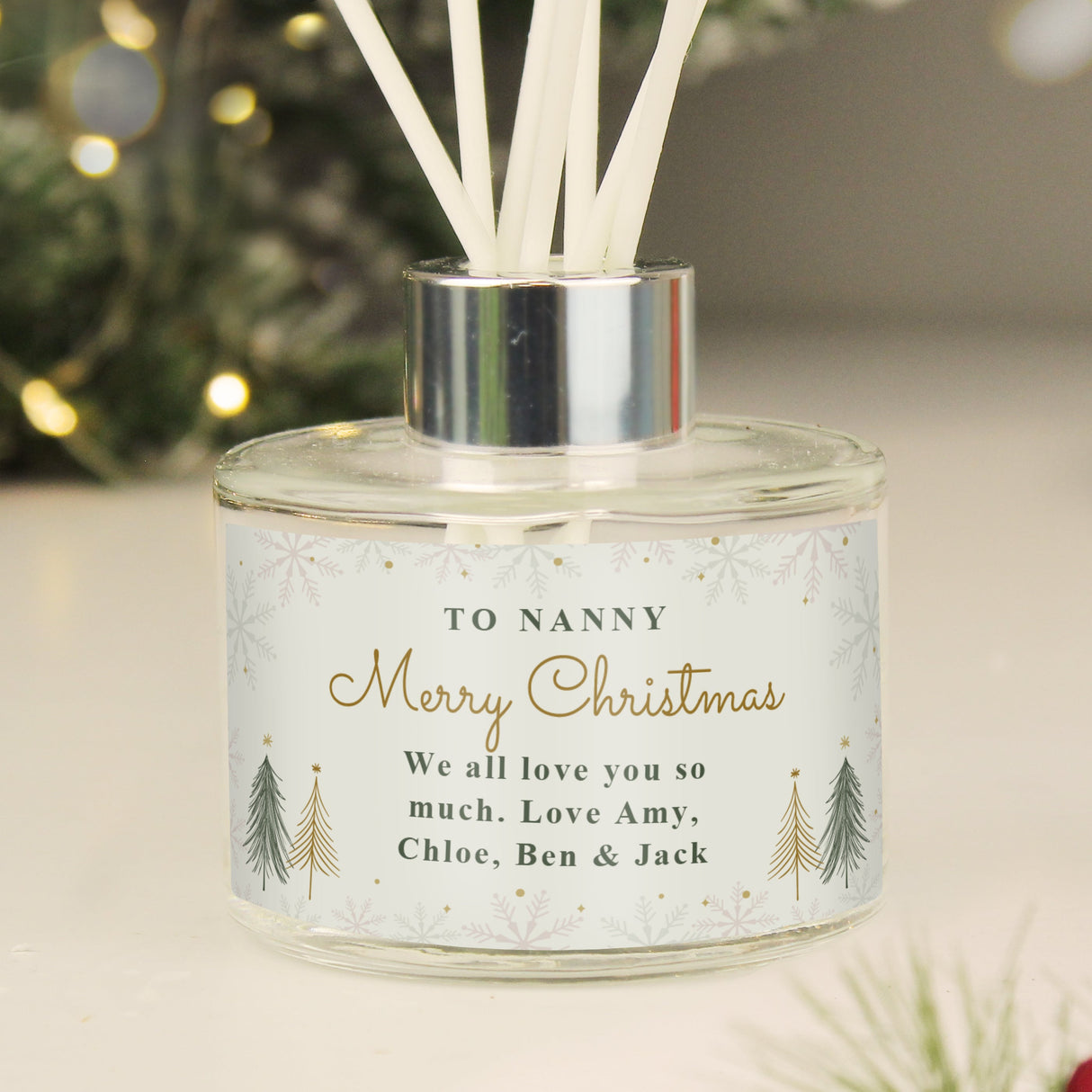 Personalised Christmas Tree Diffuser: 2 - Reed Diffusers By Gift Moments