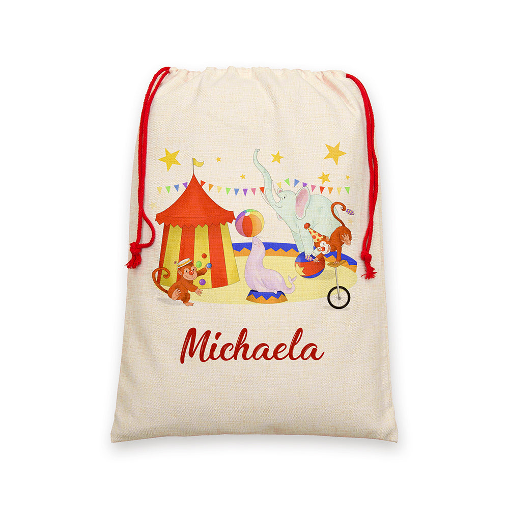 Personalised Circus Christmas Sack: 3 - Christmas Sacks By Gift Moments